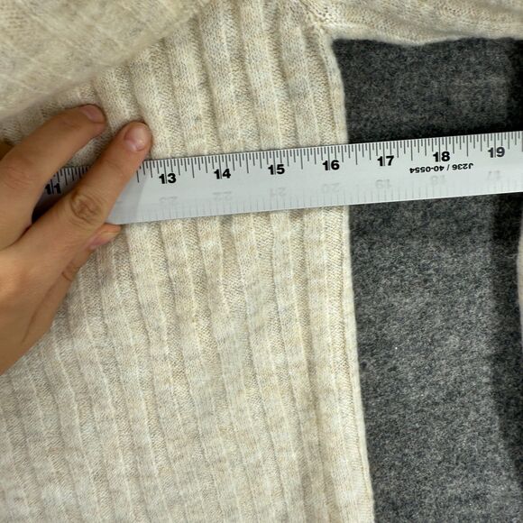 Unbranded Sweater Pullover Women M Medium Beige Knit Cowl Neck Long Sleeve - Picture 3 of 6